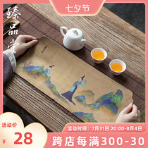 Zhenzhentang Zen Imitation Water Tea Mat Tea Towel Dry Foam Mat Home Table Flag Water Suction Tea Table Cloth Tea Cloth Raising Pot Tea Towels