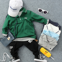 Children polo shirt T-shirt Spring Autumn new boy girl multi color lapel base shirt baby Long Sleeve T coat tide