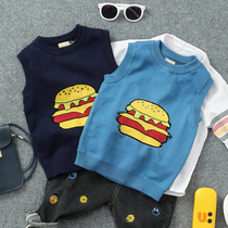 Boys knit vest autumn new children Joker foreign style sleeveless sweater small children waistcoat waistcoat tide