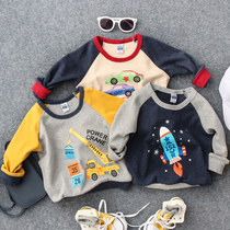 Tide childrens multi-color cartoon printing pullover sweater 20 spring and autumn new boys and girls baby bottoming shirt pullover