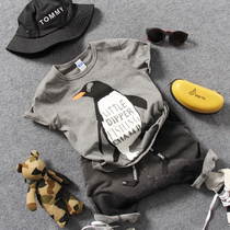 The little prince childrens music square summer child star cartoon printing short-sleeved t-shirt boys and girls baby tops tide