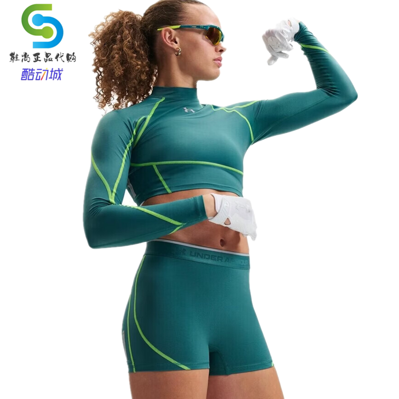 Under Armour Ua 26 Spring Heatgear Elite Women's Short Half-High Collar Tight-Fitting Long-Sleeve T-Shirt 6014711