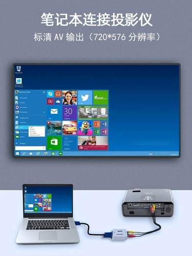 VGA Transfer AV Converter Notebook Monitor Monitor Video Подключитесь к старому телевизионному вращению Three -Color