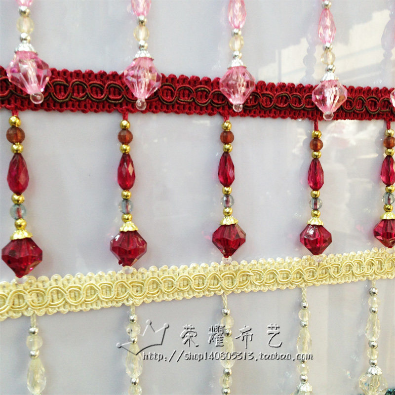 Eurostyle special price curtains floral side flow Su window decorated accessories Delicate Crystal Lace Pendant Ball Pendant