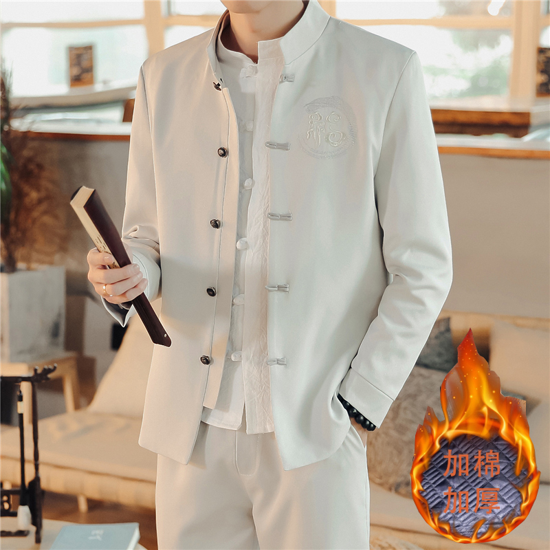 China Wind Men's Fashion Men's Fashion Men's Youth Bridegroom Suits the New Lang Dress Chinese Gown Costume and Tang Costume Men's Ancient Dress Suit