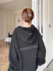 Essentials Women's Trendy Spring and Autumn Loose Hooded Zip-Up Sweatshirt Fog Casual Couple's Jacket