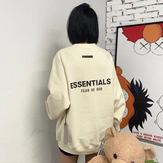 Fog Sweatshirt for Women, Spring and Autumn, Trendy Brand Essentials, Seventh Season, Letter Print, Round Neck, Lazy Style, Couple Pullover