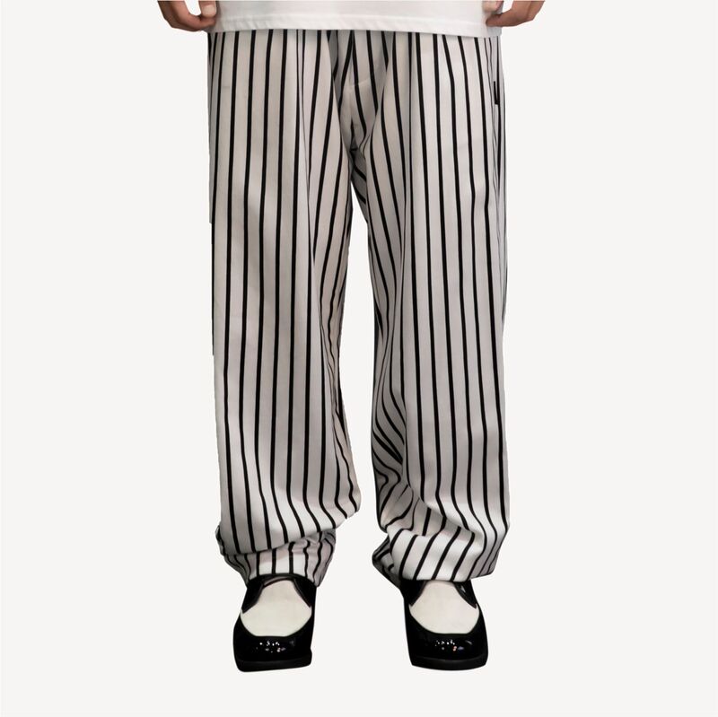 Keepinggear Vertical Striped Dress Pants Poppinc Same Style Long Pants Men's Street Dance Locking Dancer Pants