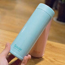 Beicheyu thermos cup female portable water cup Female student Korean fresh cute literary simple Korean version of the cup ins