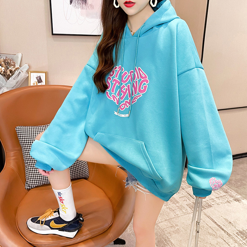 2021 Pregnant women dress the new Han edition fashion loose cap print in the jacket for leisure