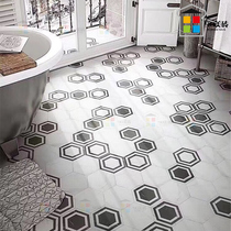 Nordic hexagonal brick Jazz white porcelain brick Bathroom imitation marble wall brick Kitchen hexagonal bathroom non-slip floor tiles
