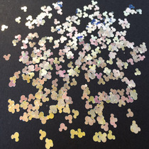 (New) Little Mickey Nail Art Butterfly Triangle Diamond Love Handmade DIY Flashing Sand Sequin Flash Patch