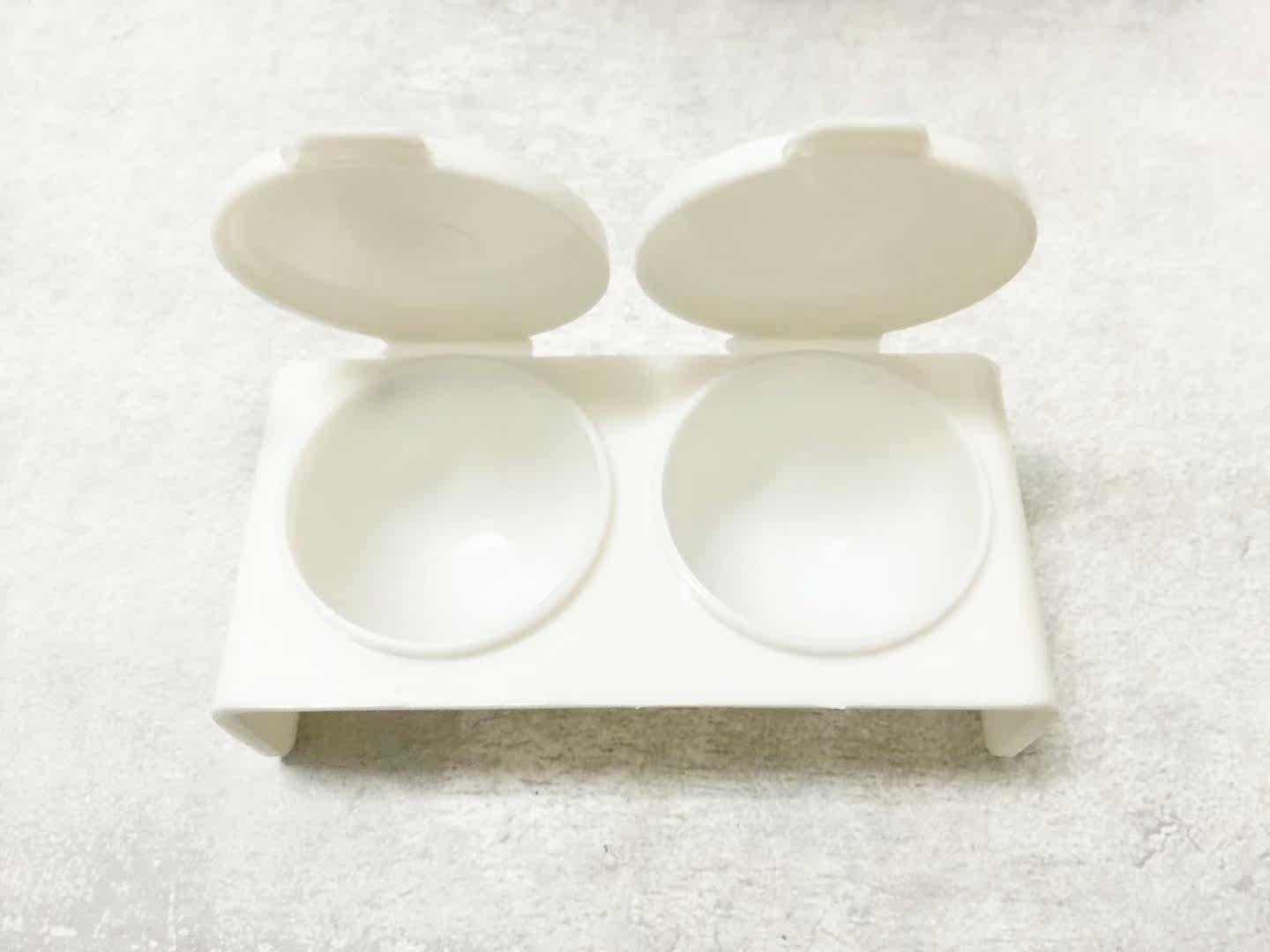 Nail art tools double-hole crystal liquid powder blending cup with lid wash pen anti-volatile crystal cup plastic cup