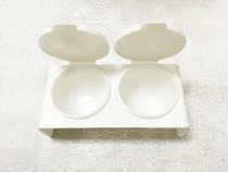 Beauty A tool double hole crystal liquid powder harmonic cup with lid wash pen anti-volatile crystal cup plastic cup