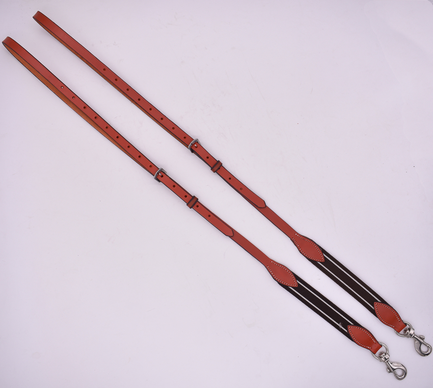 Century Jiurui training horse side rope Cowhide rope Harness supplies Equestrian sports Cowhide side rope Horse trainer rope