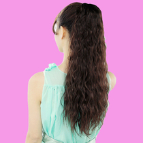 Fake ponytail childrens fluffy strap-style corn hot wig ponytail fireworks hot tinfoil hot realistic high temperature silk