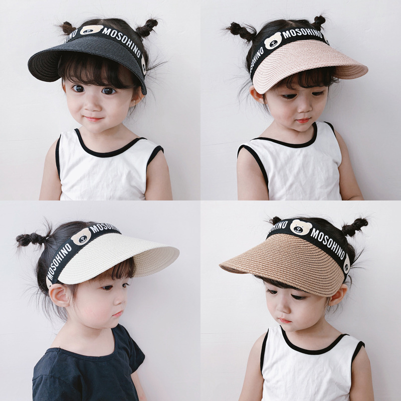 Child parent-child sunscreen hat summer girl hat empty top hat peak boy baby sunhat straw hat suncool hat