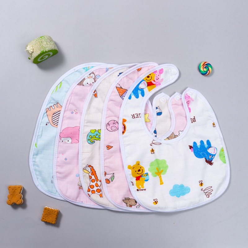 3 5 10 gauze cotton baby saliva increase fine cotton yarn waterproof bib bib men and women baby eating pocket