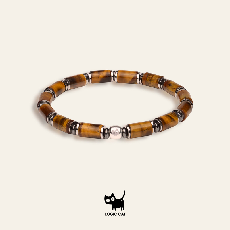 Logic Cat Silver Beads 6mm Tiger Eye Stone Bring in Wealth and Treasure Good-Looking Bracelet for Men and Women Niche Design Bracelet Logic Cat Silver Beads 6mm Tiger Eye Stone Bring in Wealth and Treasure Good-Looking Bracelet for Men and Women Niche Design Bracelet
