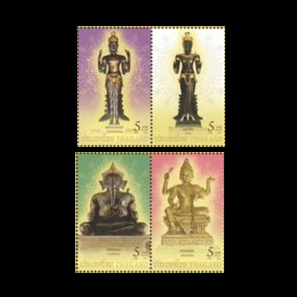 Thai stamps 2009 Buddha statues with the Hindu Statue 4 New foreign stamps discounted collection XC