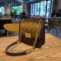 Hong Kong light luxury big brand bag female 2021 early autumn new vintage leather presbya chain shoulder slung cross body small square bag