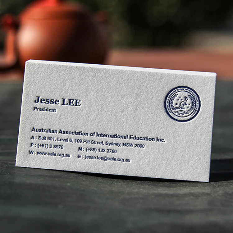 High-grade business card printing design business card production custom concave and convex company business card gilded letterpress thickened cotton paper business card