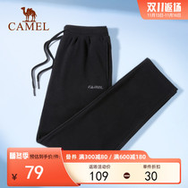 Camel Sports Pants Men Autumn Winter Loose Straight Leg Long Pants Black Casual Basketball Running Thin Sweatpants