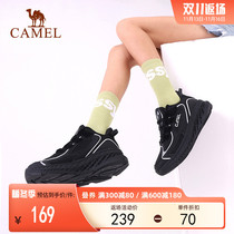 Camel Sneakers Women's Shoes 2022 New Thick Sole High Height Casual Shoes Breathable Mesh Running Shoes Shock Jogging Shoes