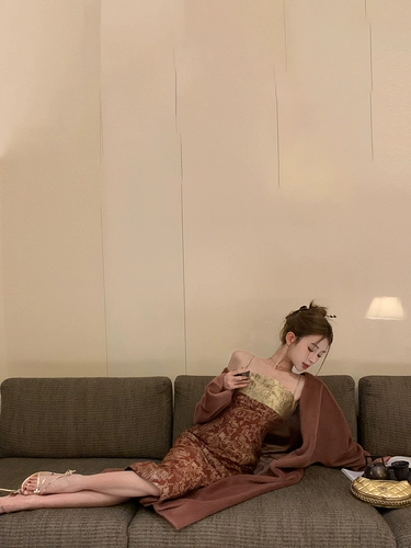 Румяна, элитная длинная юбка, китайский стиль, цветочный принт, осенние