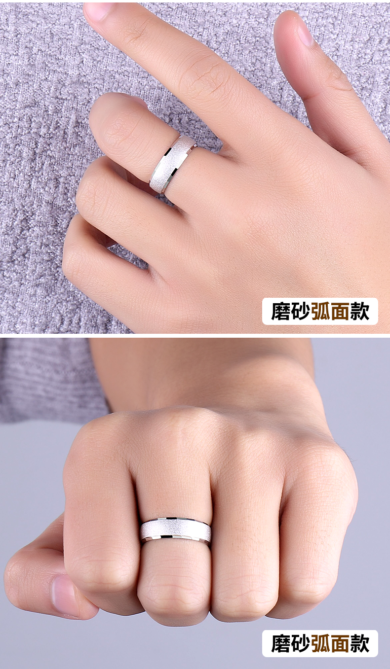 [Gửi giấy chứng nhận] 999 tinh khiết bạc sterling silver ring nam mở vòng sinh viên cá tính duy nhất triều đuôi vòng nữ