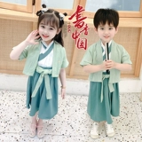 Hanfu Boy 2024 Новый маленький мастер детский детский костюмы Tang Древне