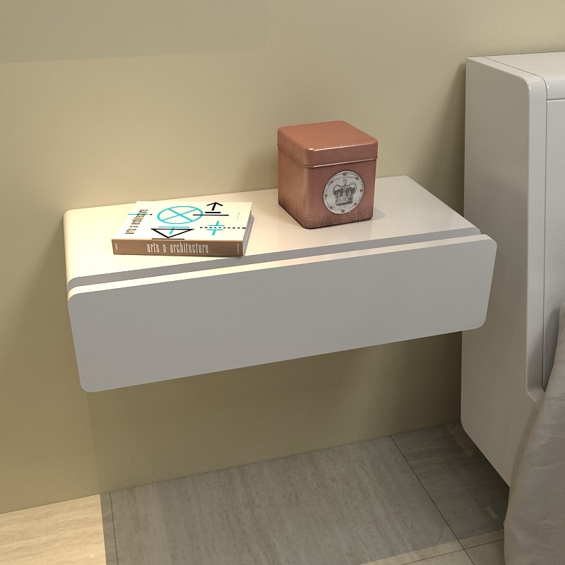 Solid Wood Wall-mounted Drawer Partition Wall Makeup Bench Creative Mesh Red Suspended Bed Head Cabinet Wall Cabinet Separator Shelf