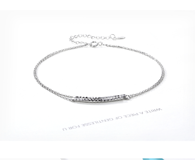 Bracelet de cheville Femme FROMLOVER     en Argenterie - Ref 3102163 Image 10