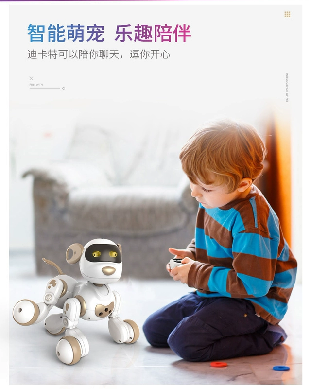 Robot thông minh đối thoại bằng giọng nói từ xa sẽ đi cậu bé thú cưng đồ chơi con chó con nhảy điện robot đồ chơi ben 10