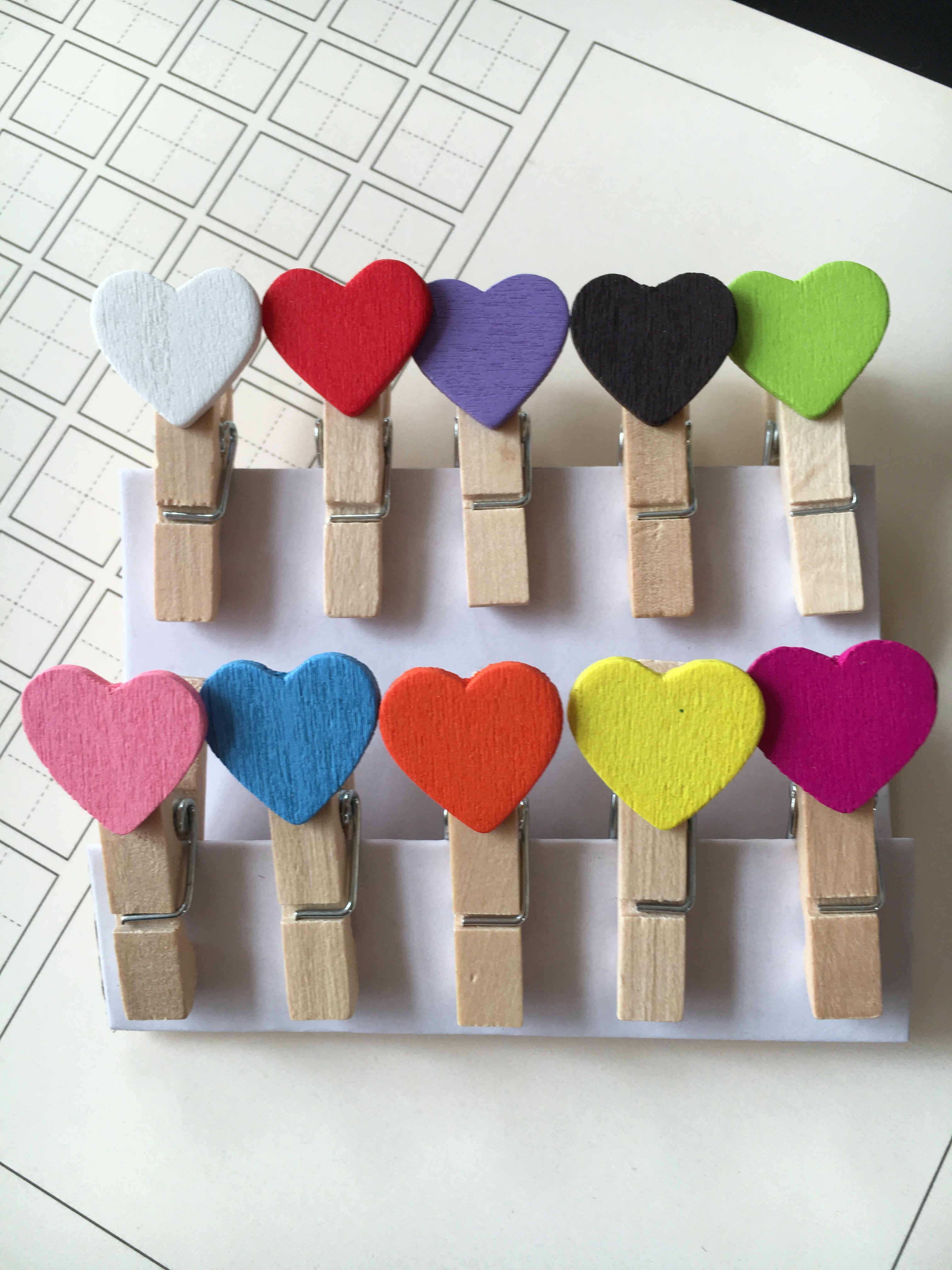 Photo wall photograph clip creative clip wooden color love lovely bookmark bedroom decoration clip