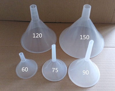 短标塑料漏斗60mm  75mm 90mm 120mm 150mm 三角漏斗 大口径