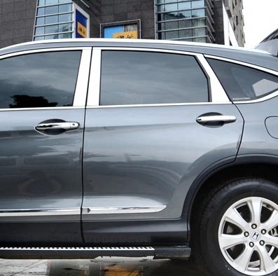 Suitable for 2007-14 car CRV center column bright strip window trim strip bright strip new door special modification