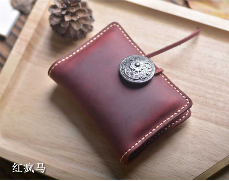 Handmade da kinh doanh chủ thẻ da chủ thẻ thẻ gói kinh doanh gói gói retro ví ví nam và nữ dung lượng lớn chủ thẻ - Chủ thẻ ví đựng thẻ nam