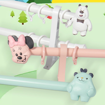 Ouxuan aluminum alloy curtain Roman Rod single rod curtain rod double rod mute perforated thick cartoon full set of children