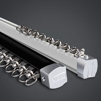 Ouxuan curtain track slide rail slide guide rail unilateral installation straight rail Top installation bedroom open rail curtain rail curtain rod side installation