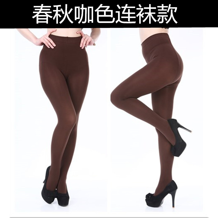 Mùa xuân và mùa thu cộng với phân bón XL chất béo MM kéo dài quần legging rộng eo cao chống móc lụa nữ cỡ lớn vớ vớ ngắn