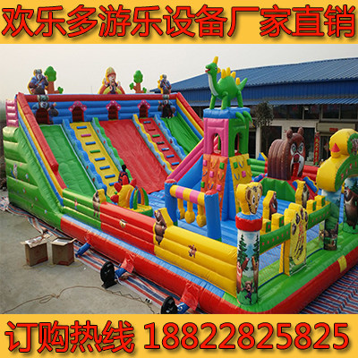 Small and medium room Home inflatable castle Size children Trampoline Bunk Bed Slide Slide Ladder Naughty Castle Rock Drill Hole Jumping Bed