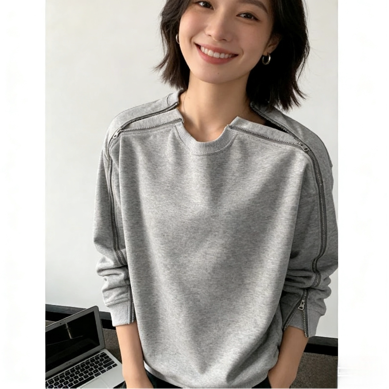 Sweatshirt for Patients with Fractures, Dialysis, Men and Women, Nursing, Medical Rehabilitation, Upper Garment, Clothing for Picc, Easy to Put on and Take Off, Suitable for Wearing with Casts