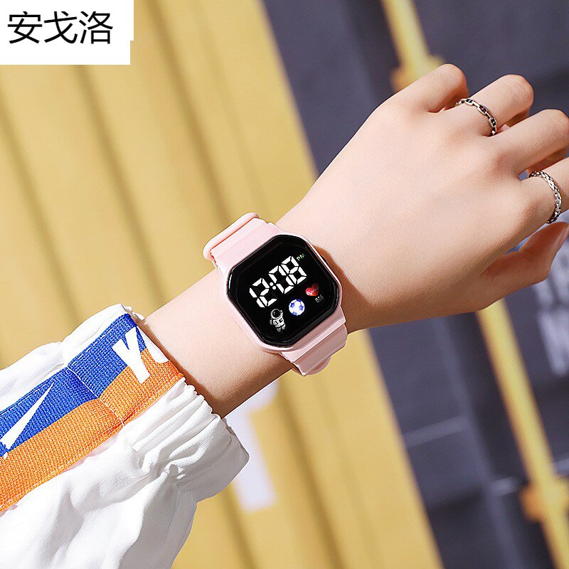 Smart Tech Sense Original Juku High Face Value Ins and Men's Students' Student Party Watch White Fashion Electronic Form-Taobao