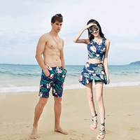 Meishan cặp đôi đồ bơi nữ bong bóng nóng mùa xuân thiết lập kỳ nghỉ bãi biển quần bơi người đàn ông bơi lội người yêu - Vài đồ bơi 	đồ đôi đi biển cặp	