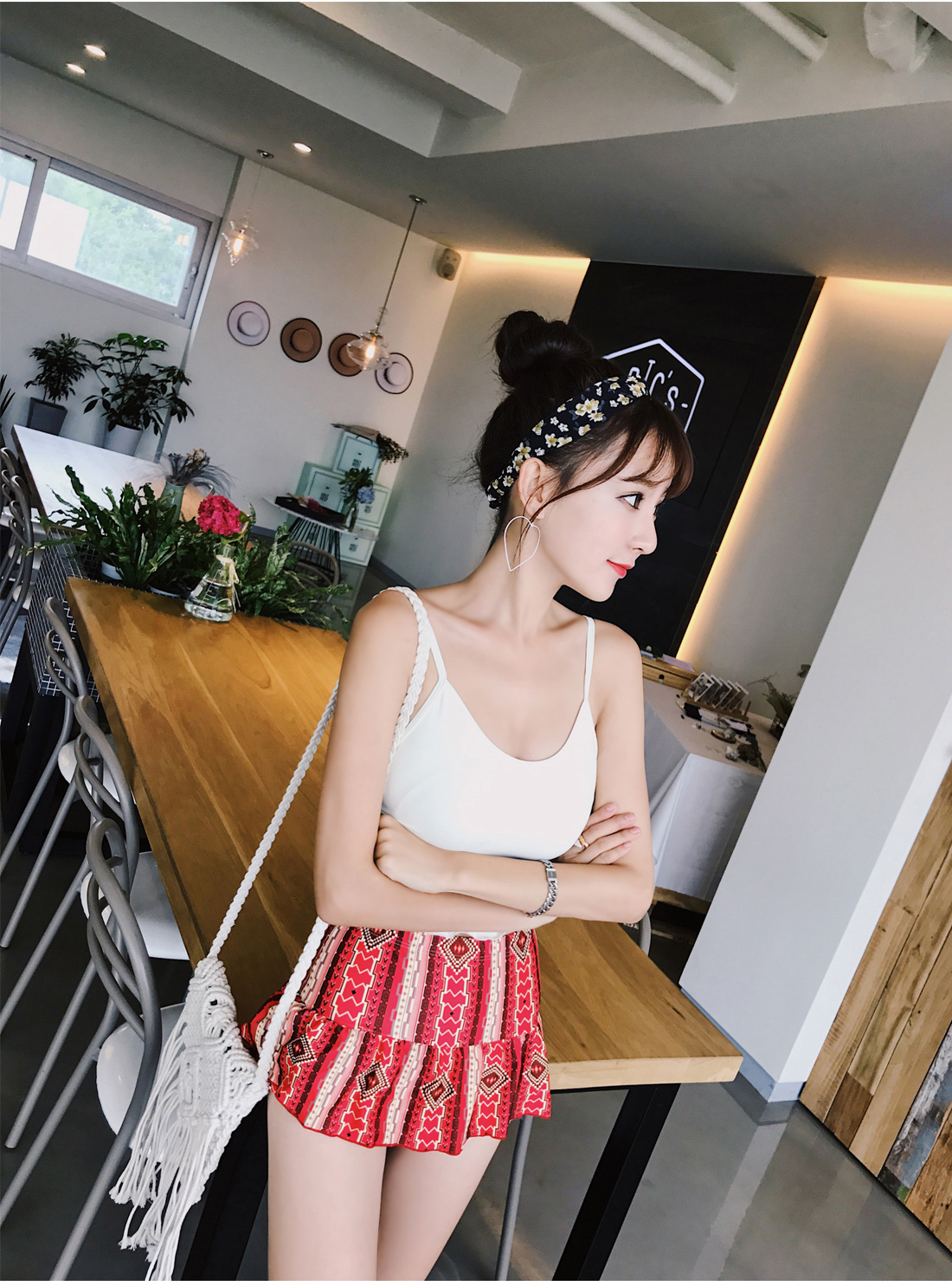 Áo tắm nữ Yimeishan mẫu hot xuân 2018 mới ba mảnh dễ thương cho bé gái từ vai ngọt ngào nhỏ nhắn che bụng 	bikini 2 mảnh màu xanh