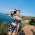 Yi Meishan áo tắm nữ bảo thủ chia váy đen ngực nhỏ tụ tập mỏng Hàn Quốc sinh viên tắm nước nóng mùa xuân - Bộ đồ bơi hai mảnh 	đồ bơi 2 mảnh quần Bộ đồ bơi hai mảnh