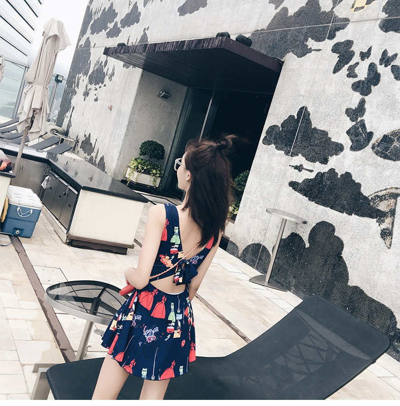 Áo tắm một mảnh kiểu áo tắm nữ võ sĩ bảo thủ che bụng là người Hàn Quốc nhỏ nhắn nóng bỏng mùa xuân nhỏ ngực áo tắm thu thập - Bộ đồ bơi One Piece đồ bơi liền thân cho nữ
