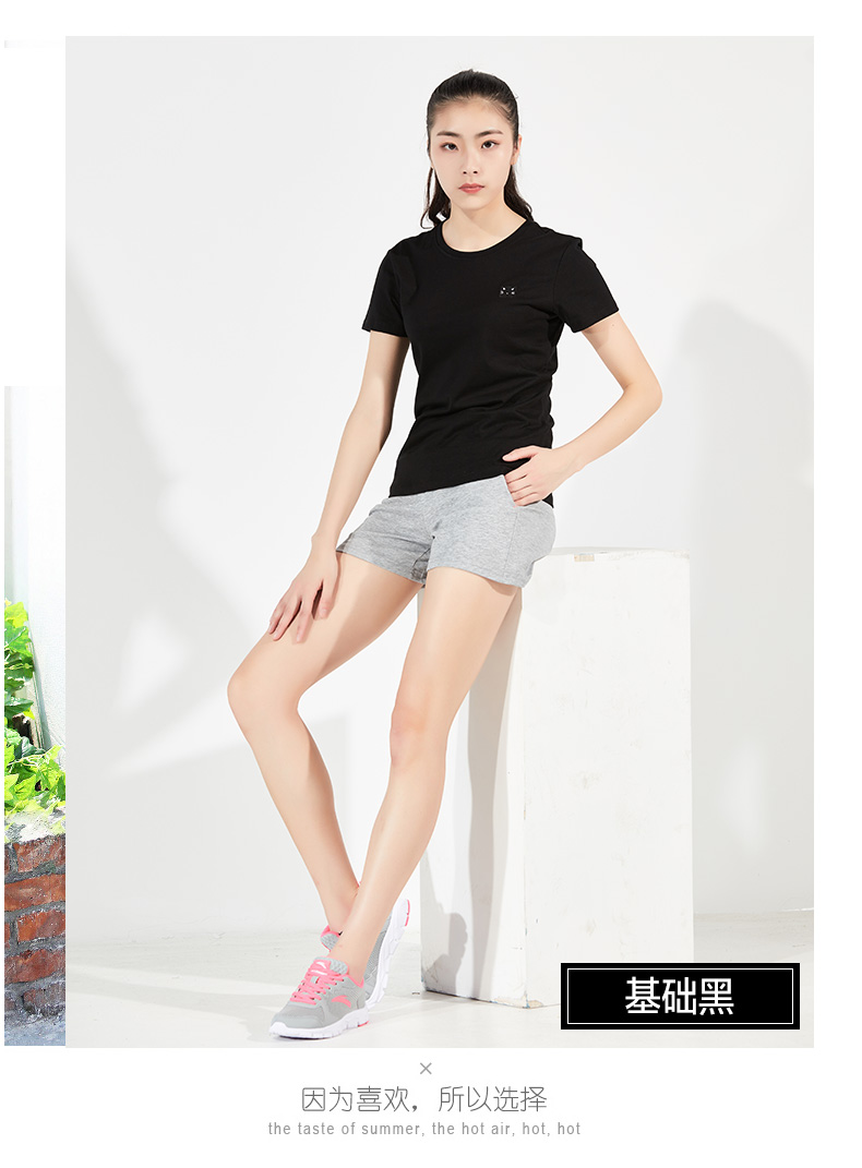 Anta Women ngắn tay 2018 hè mới thể thao ngắn tay áo thun trơn thấm mồ hôi chạy tay ngắn 16818151 áo ba lỗ thể thao