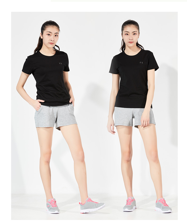 Anta Women ngắn tay 2018 hè mới thể thao ngắn tay áo thun trơn thấm mồ hôi chạy tay ngắn 16818151 áo ba lỗ thể thao